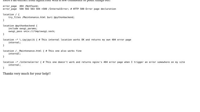 nginx error page and internal directives not working as expected смотреть онлайн