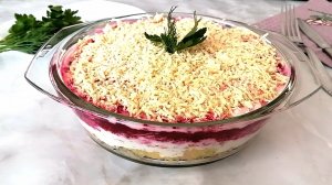 САЛАТ сельдь под шубой из консервы. Идеальная Шуба