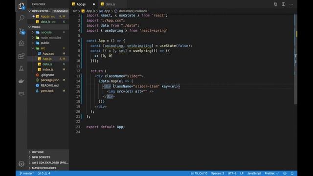 Carousel /w rotate animation using react spring and react use gesture - Part 1 смотреть онлайн