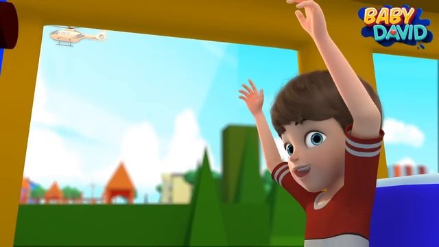 Wheels On The Bus Song (Yellow Bus) - Nursery Rhymes & Kids Songs | Baby David смотреть онлайн