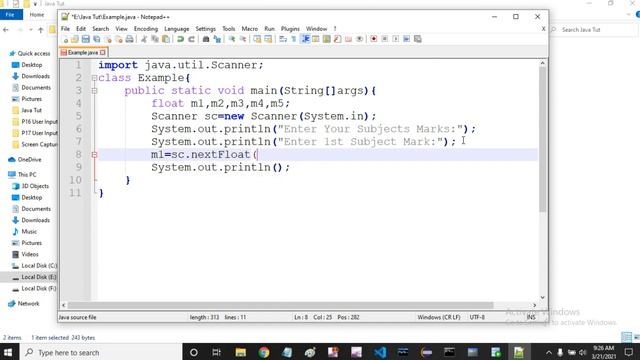 Java Tutorial: Program to calculate Average and Percentage of Student Marks | part 18 смотреть онлайн