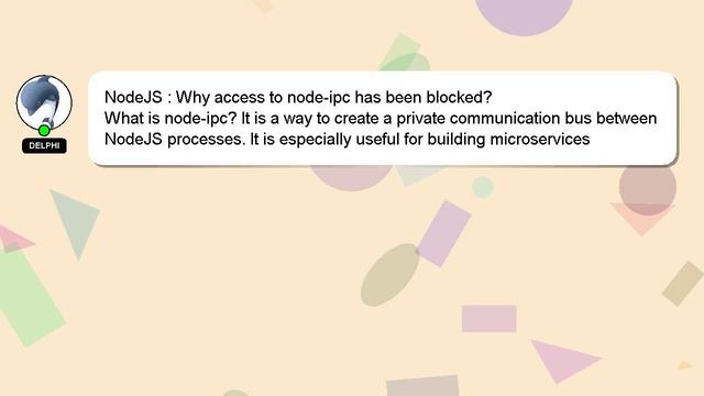 NodeJS : Why access to node-ipc has been blocked? смотреть онлайн