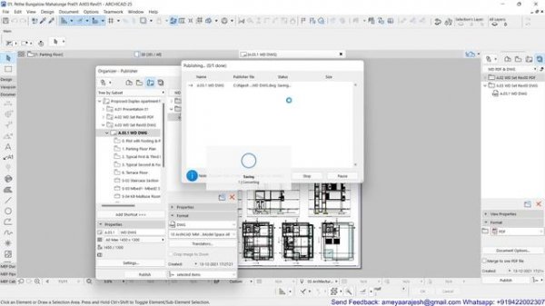 Export DWG file from ArchiCAD