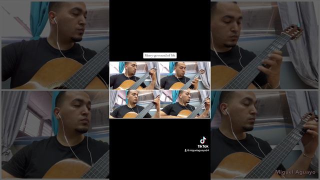 Merry-go-round of life guitar cover смотреть онлайн