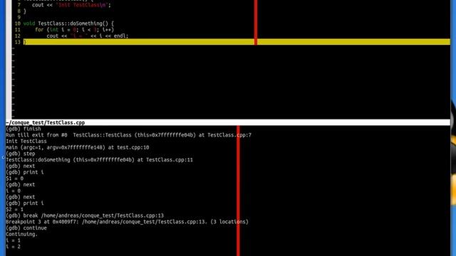 Demonstration of Conque GDB смотреть онлайн