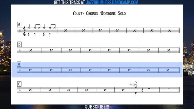 Jazz Quintet Drumless - Medium Slow Swing 120 Bpm With Drum Sheet Music