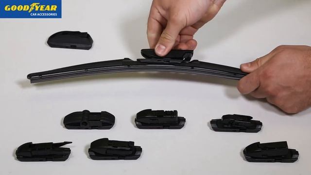 Установка бескаркасных дворников Goodyear «Premium» - крепление Bayonet смотреть онлайн