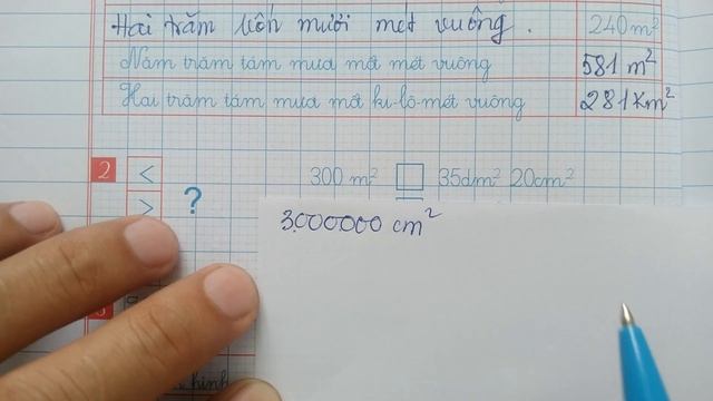 Vở ô li Bài tập Toán lớp 4 quyển 1 Bài 50 Mét vuông trang 50 смотреть онлайн