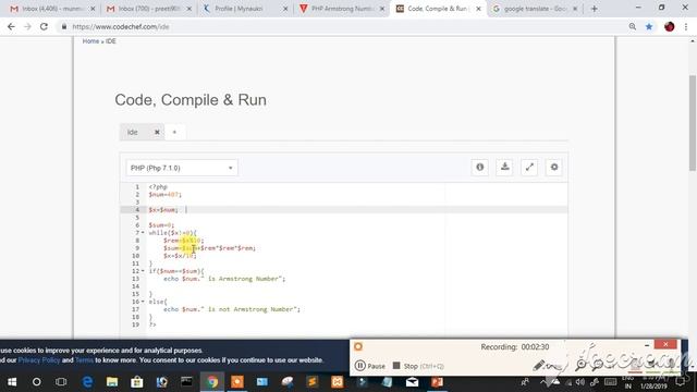 2 How to find a Armstrong Number part2 with php and Dry Run in Hindi смотреть онлайн