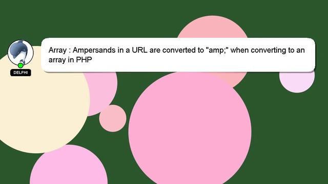 Array : Ampersands in a URL are converted to "" when converting to an array in PHP смотреть онлайн