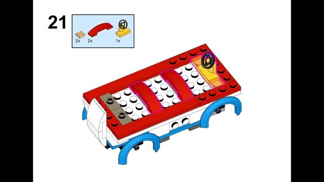 Instructions for Complex Minivan MOC 60253 alternative made from LEGO bricks смотреть онлайн
