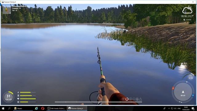 Русская рыбалка 4. рр4. оз. Комариное, Окунь, Язь качаем спининг.