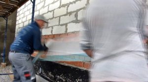 Проект "Мокрый фасад - секреты монтажа" - выпускаем сетку из под системы.