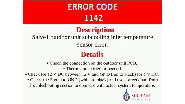 LG VRF ERROR CODE 1142 [ ENGLISH ] смотреть онлайн