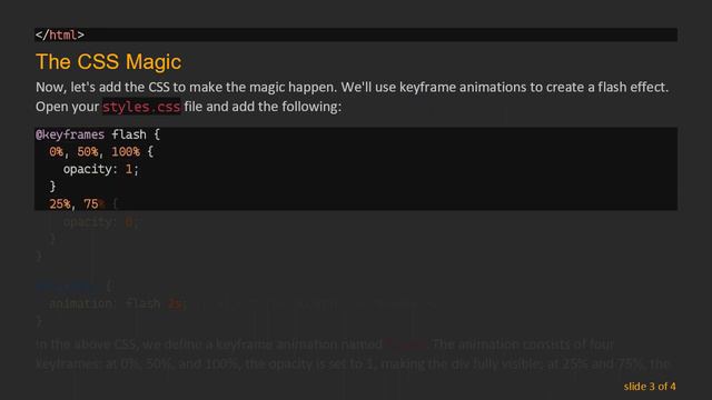 Creating a Flash Effect in CSS for a Single Div смотреть онлайн