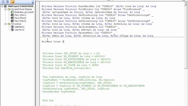Maximizar e Minimizar Userform Excel VBA смотреть онлайн