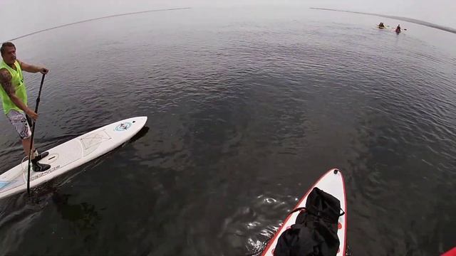 Первый Sup заплыв 2021 май на даче в Широком Буераке