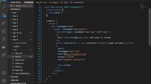 Konsep State dan Virtual DOM - React Basic Series смотреть онлайн