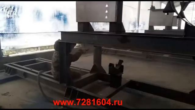 Пескоструйная очистка промышленной станины в г. Сергиев-Посад смотреть онлайн