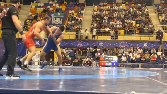 Борьба с порванным бицепсом! Игорь Овсянников (Красноярский край) - Бады-Маадыр Самдан (Тыва) смотреть онлайн