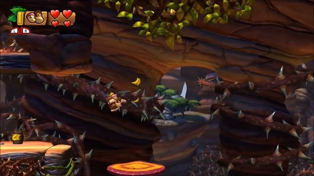 Donkey Kong Country: Tropical Freeze - 100% Walkthrough - 3-B Bramble Scramble (Puzzle and KONG) смотреть онлайн