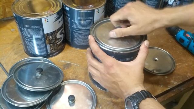 Не выбрасывайте банки с под лака (краски). Органайзер в МАСТЕРСКУЮ. смотреть онлайн