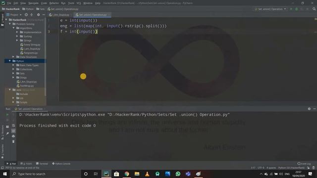 SET.UNION() OPERATION | HACKERRANK | PYTHON | LOGIC WITH SOLUTION смотреть онлайн