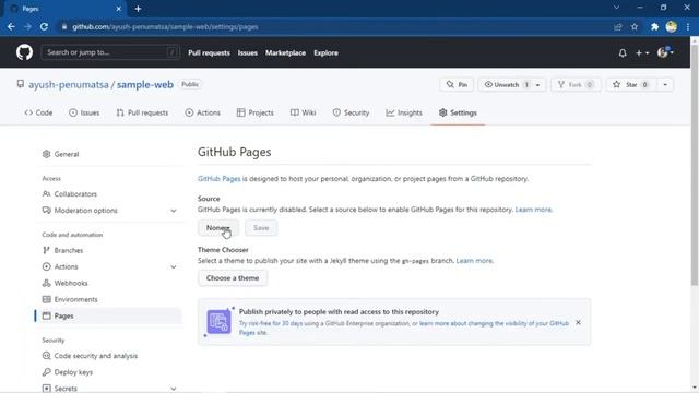 Host a website using github pages | Explained in telugu | Ayush Penumatsa смотреть онлайн