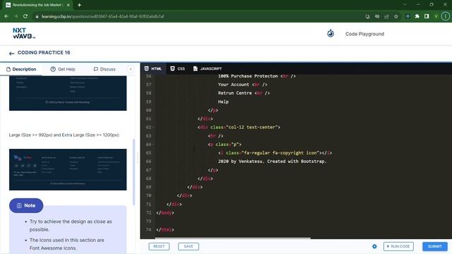 Ecommerce Website Footer Section | Coding Practice 16 | HTML, CSS, Bootstrap | NxtWave | ccbp 4.o смотреть онлайн