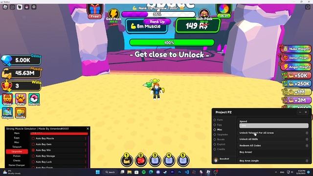 Strong Muscle Simulator | AutoFarm / Free Gamepass Script | Pastebin смотреть онлайн