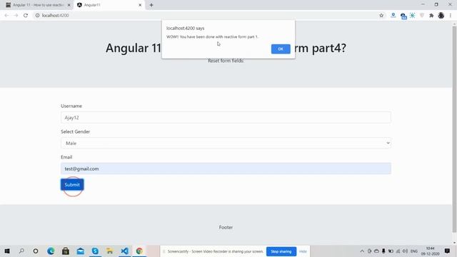 Angular 11 - how to use reactive form part4 ? Reset Form смотреть онлайн
