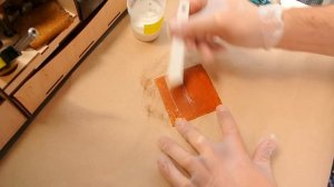 Обработка бахтармы кожи. Сравнение клея СМС и TOKONOLE.