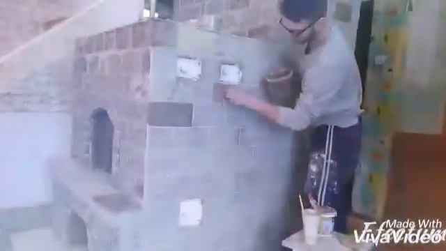 Отделка деревенской печи под греческий камень. смотреть онлайн