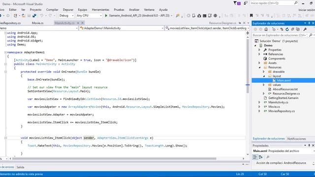 ListView y ArrayAdapters Disp.Móviles (Android-Xaml) смотреть онлайн