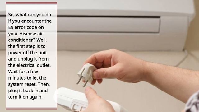 E9 Error Code on Hisense AC: Life-Saving Hacks You NEED to See!" смотреть онлайн