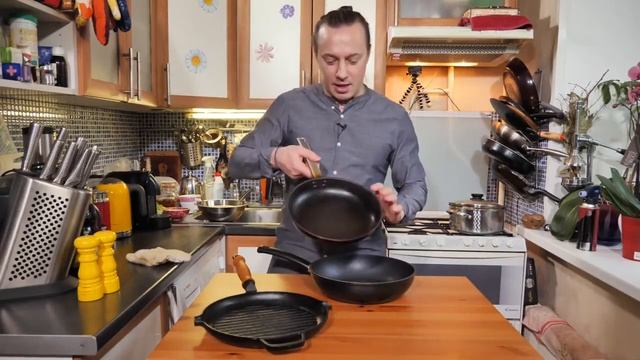 Как выбрать сковородку.Какие сковородки лучше. Обзор сковородок. смотреть онлайн