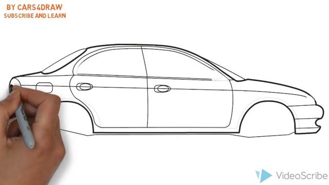 How to Draw a Kia Shuma / Как нарисовать Kia Shuma смотреть онлайн