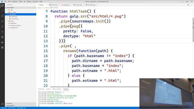 Gulp og HTML Template Engines (pug) - del 2/2 смотреть онлайн
