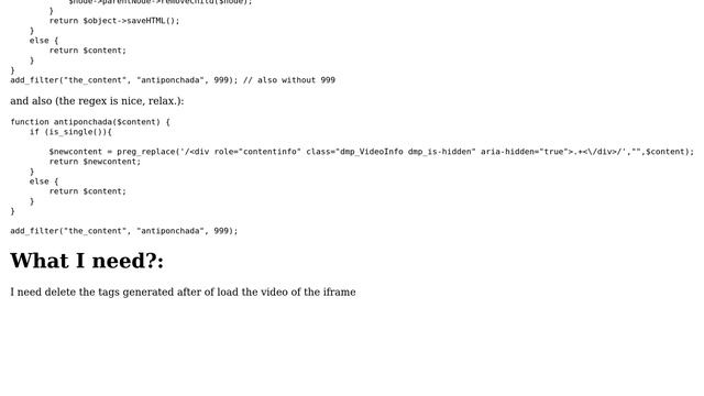 Wordpress: The_content and Preg_replace in loaded Iframe смотреть онлайн