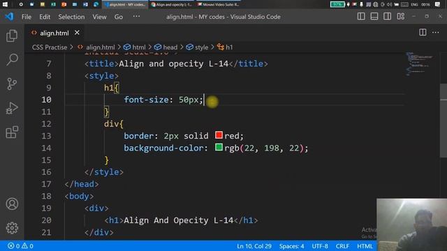 CSS Align and Opacity Lecture-14 | Web development in Hindi | CSS in Hindi | смотреть онлайн