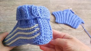 Следки-Носки спицами без шва на подошве ?