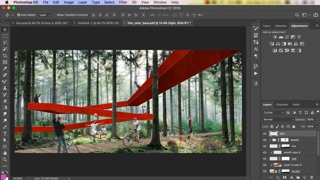 3 WAYS to render landscape design in Photoshop смотреть онлайн