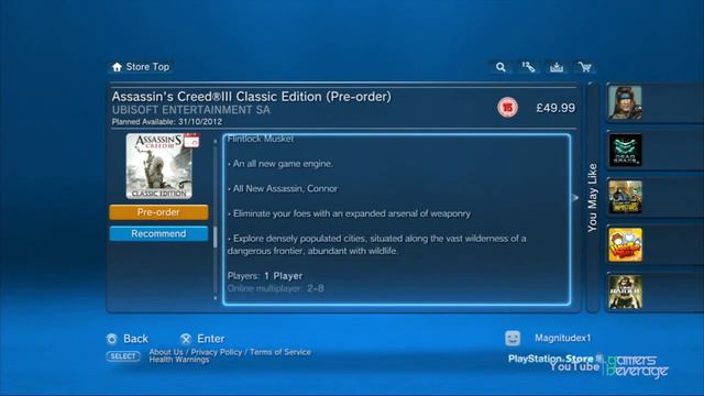 Assassins Creed 3 - Gold Edition Pre-Order On Playstation Store (Season Pass) смотреть онлайн