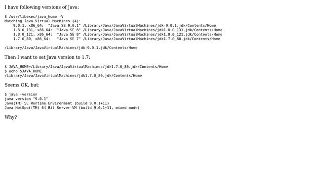 Apple: Setting JAVA_HOME not working in Sierra смотреть онлайн