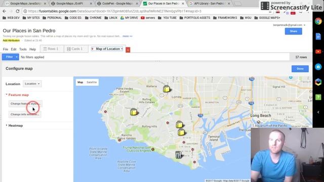 Google Maps Javascript API with Fusion Tables - 2 смотреть онлайн