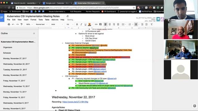 Kubernetes SIG Storage - CSI Implementation Workgroup 20171127 смотреть онлайн