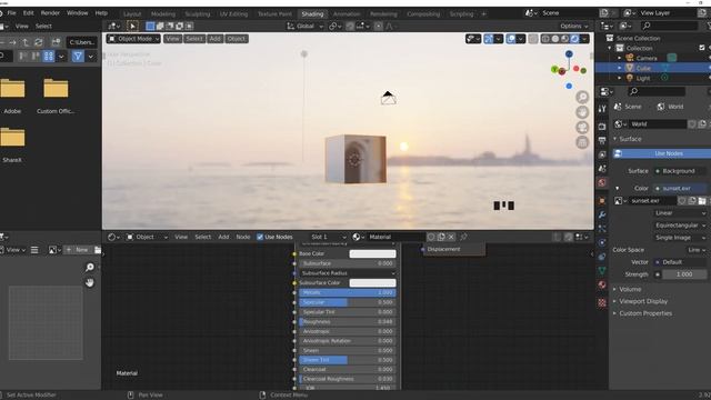 Blender 2.92 урок по использованию фона HDRI смотреть онлайн