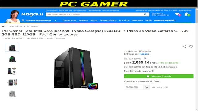 PC Gamer Fácil 8GB DDR4 Placa de Vídeo Geforce GT 730 2GB SSD 120GB - Fácil Computadore смотреть онлайн