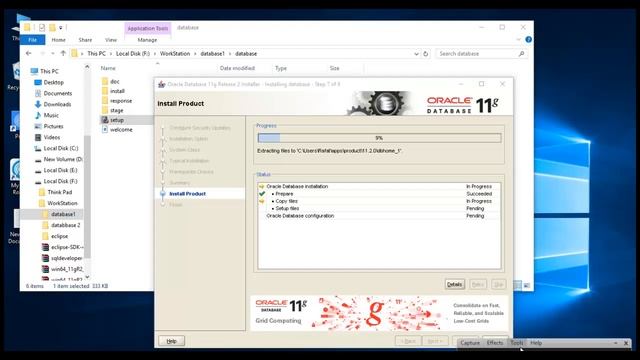 How to install Oracle 11g On Windows 10 (Full video ) смотреть онлайн