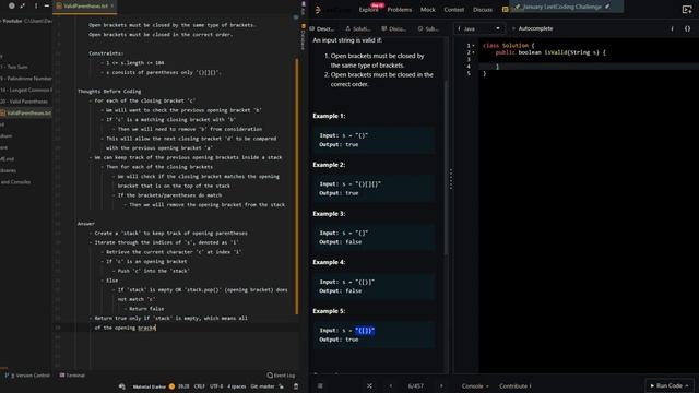 Valid Parentheses - Leetcode 20 - Java смотреть онлайн